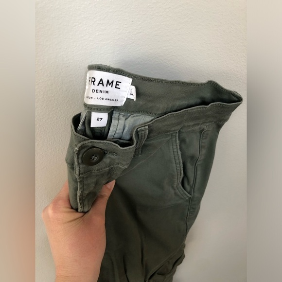 FRAME Women's 27 Service Cargo Skinny Pant Jeans in Platoon - EUC! - Picture 12 of 12